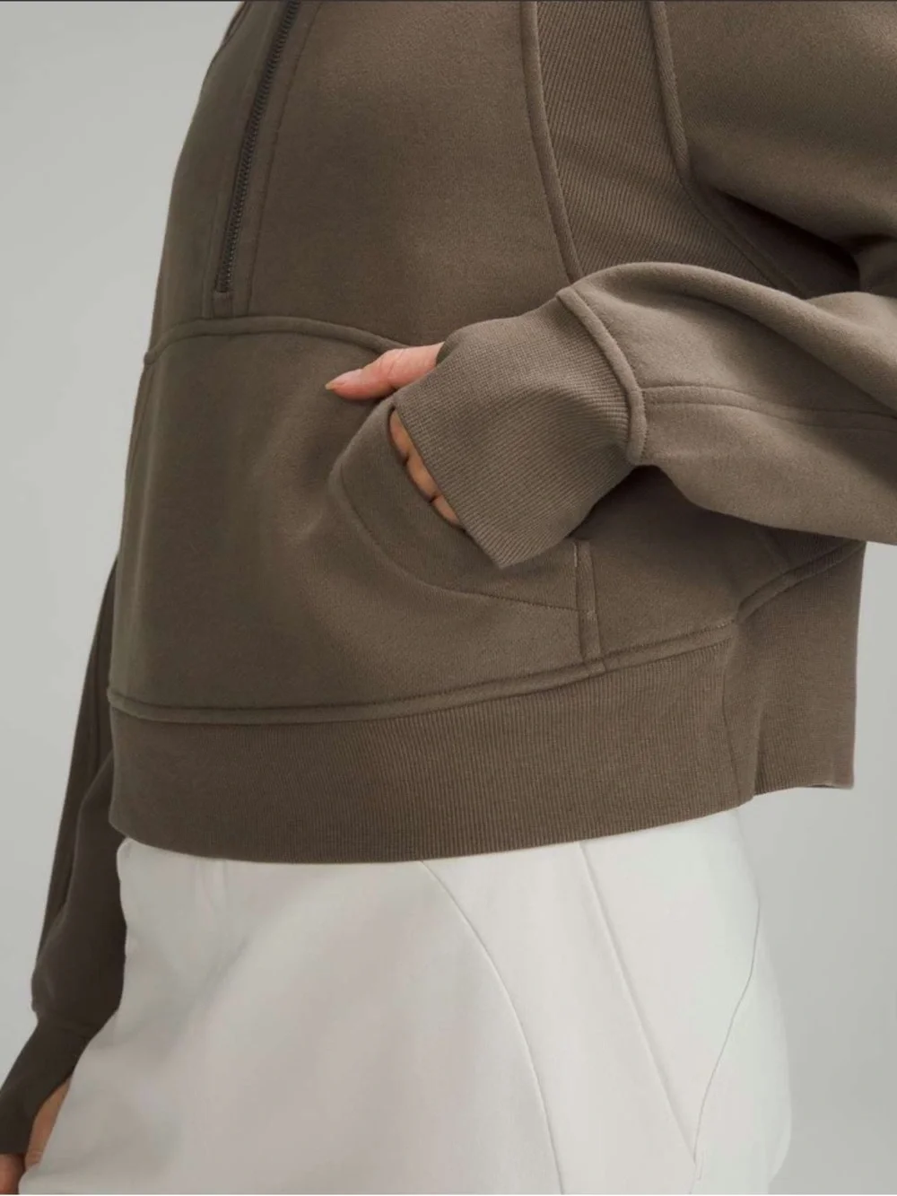 lululemon athletica Scuba Oversized Half‑Zip Hoodie - Nomad Brown - Picture 5 of 8